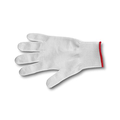 Victorinox guante profesional de protección suave para la mano cuchillo, guante de trabajo, corte seguro, catering, M, blanco