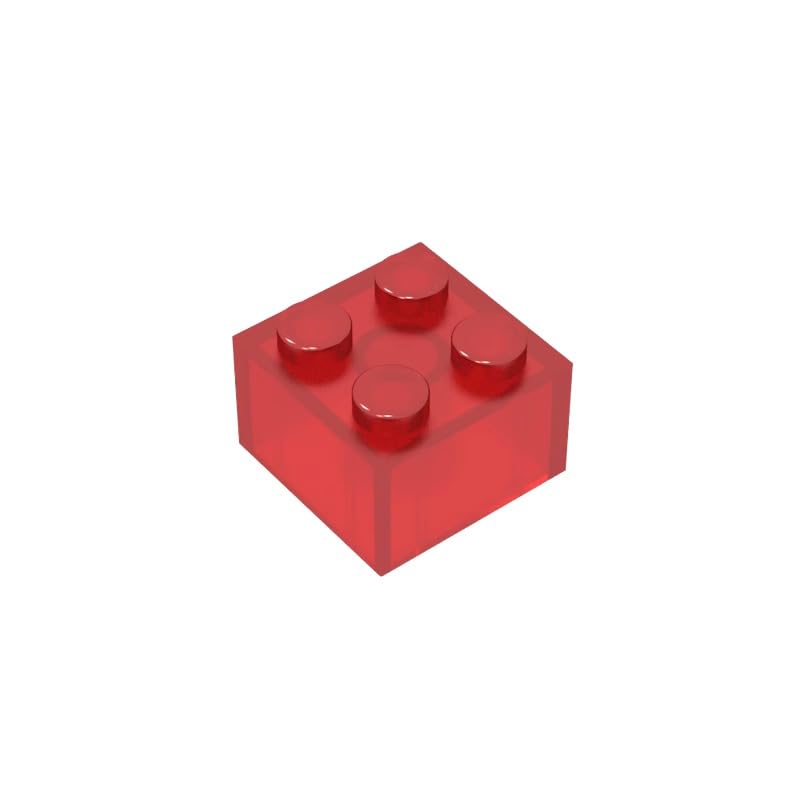 XYEIUGO 3003 Basic Bricks Brick 2x2, Trans Red, 50 PCS โ image 1