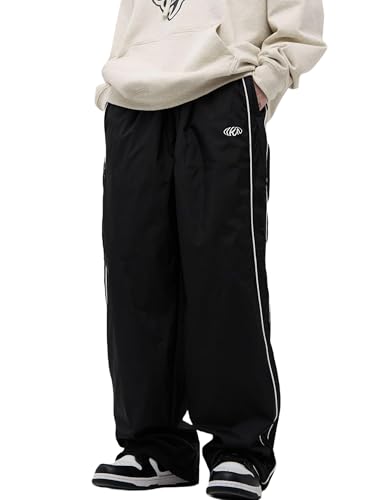 FCOOLYEET Men Track Pants Y2k Drawstring Lightweight Sweatpants Cool Parachute Pants Streetwear2
