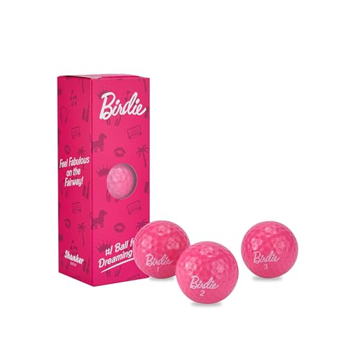 Shanker Golf Balls - Birdie Pink Golf Balls - Funny Golf Gift for Women (Sleeve of 3, Novelty) - The #1 Ball for Dreaming Big - Golf Balls for Women