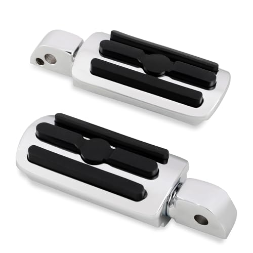 Image of Passenger Footpegs fits for Harley Softail 2018-2024 Deluxe Fat Boy Heritage Sport Glide Softail Slim Street Bob Breakout Low Rider models,Chrome