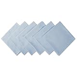 DII 100% Cotton Cloth Napkins, Oversized 20x20 Dinner Napkins, For Basic Everyday Use, Banquets, Weddings, Events, or Family Gatherings - Set of 6, Light Blue