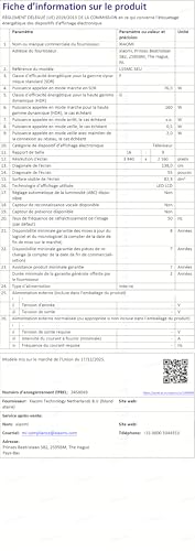 XIAOMI TV S Mini LED 55"(140 cm), QLED Mini LED Télévision, 4K UHD, Smart TV avec Google TV, HDR10+, Triple Tuner, DVB T2, 60Hz avec 120Hz Game Boost Mode, MEMC, Dolby Audio, Airplay 2