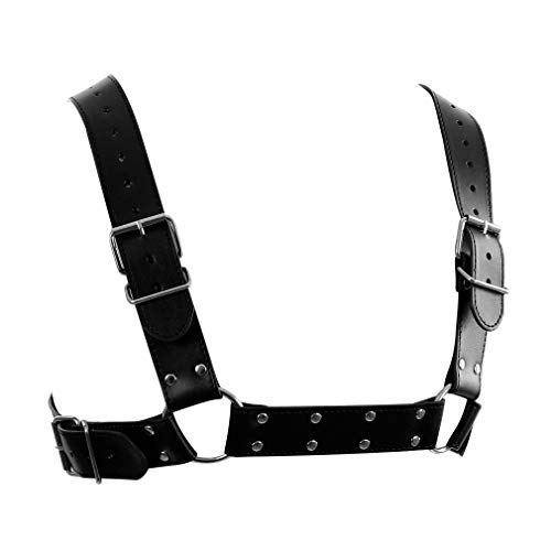 Men's Leather Body Chest Harness Belt Punk Belt Buckle Ring Adjustable Plus size Halloween2