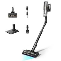 DREAME V20 Pro-A Aspirapolvere Senza Fili, 0 mm dai Bordi, Anti-groviglio, Pulizia Pavimenti duri e Tappeti e Moquette, Aspirazione 24,000PA/210 AW, Autonomia Massima 90 min, Filtrazione 99,99%