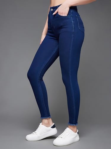 Image of Miss Chase Women's Skinny Fit High Rise Regular Length Denim Stretchable Jeans