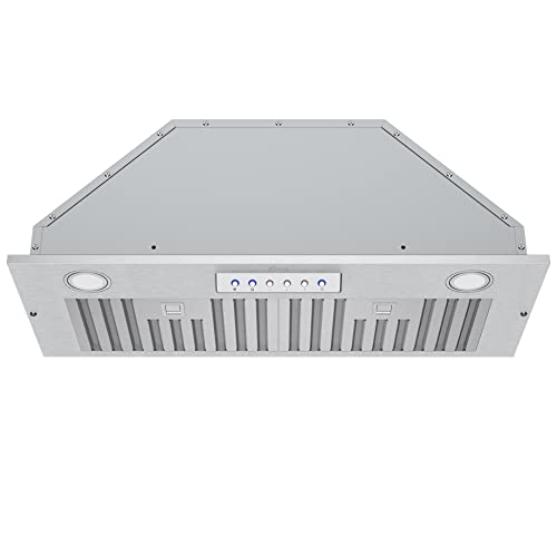 Hotte de cuisinière intégrée 71,1 cm Awoco en acier inoxydable encastrable hotte en bois