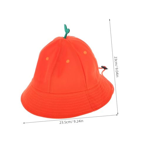FRCOLOR Boys and Girls Cute Boy Girl Beach Bucket Hat Red Brim Cap Stylish Fisherman Hat for Outdoor Fun for Beach and Playground Activities2