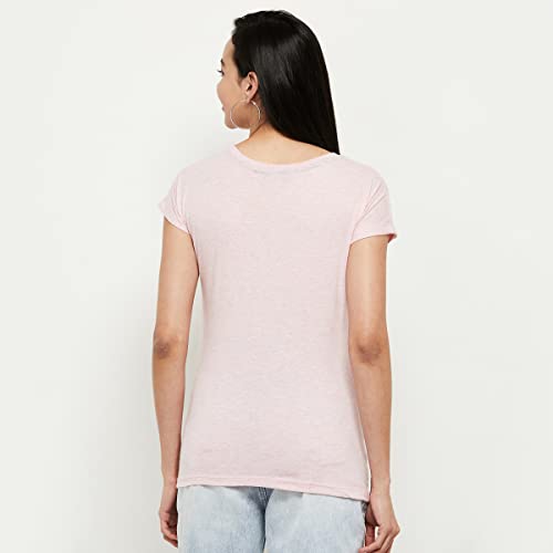 Image of Max Women's Cotton Printed Round Neck Regular Fit T-Shirt