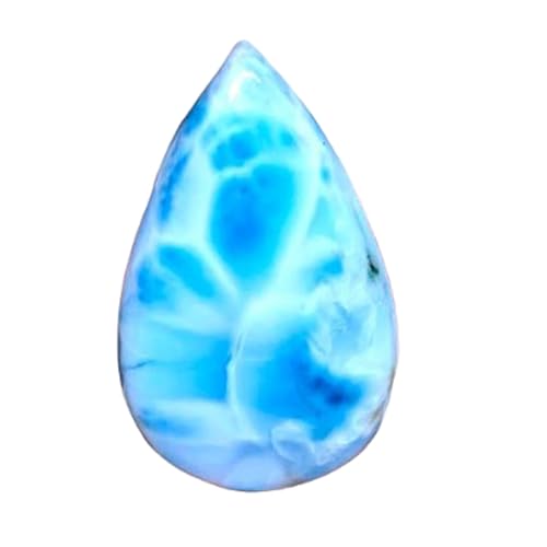 Cabochon naturel en larimar en forme de poire pour création de bijoux DIY GH_NAT_07474