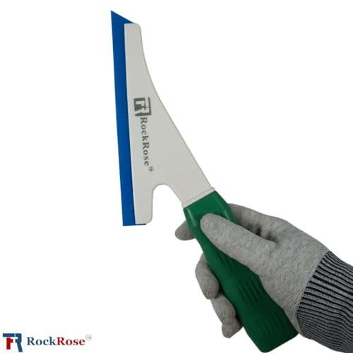 Image of RockRose Doctor Stroke Squeegee - Professional Window Tinting Squeegee & Vinyl Wrap Applicator, Heavy-Duty Rubber Scraper for Auto Glass & Flat Glass Tint Blue