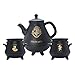 Abysse Corp, Harry Potter - Taza - Hogwarts - Juego de taza - Slytherin y Gryffindor - Taza de café + tetera - Logo - Negro - Caja de regalo
