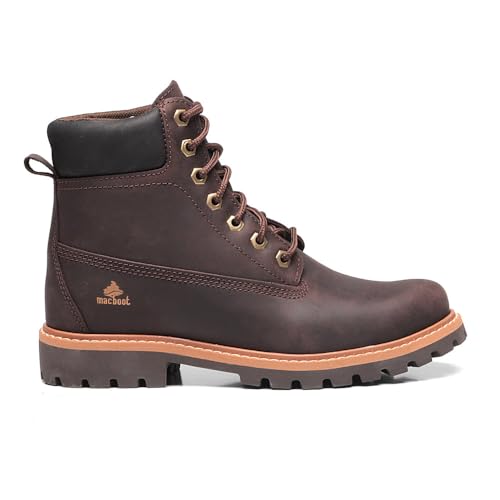 Macboot Bota Militar Coturno Roraima 10 Couro Hidrofugado Tecnologia MacDry Palmilha Anatomic System Café