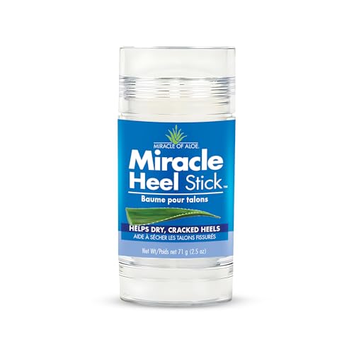 Heel Balm for Dry Cracked Feet - Miracle Heel Stick for Cracked Heel Repair - Heel Balm Stick for Cracked Heel Treatment - Formulated with Pure Aloe Vera Tea Tree Oil Shea & Cocoa Butters | 2.5 oz