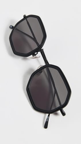 Illesteva Women's Dylan Tate Matte Black Sunglasses with Grey Flat Lenses3