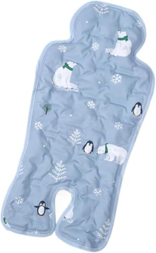 BQQB ベビーカーアイスビーズ冷却パッド アイスまくら チャイルドシート 接触冷感 ベビーカーマット ひんやりシート 暑さ対策 ベビーカー 90%以上の車種に対応 洗濯可能 保冷シート 防水加工 立体構造 (70*35*3cm,E)