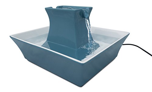 PetSafe-Cat-and-Dog-Water-Fountain-Automatic-Water-Dispenser-Drinkwell-Pagoda-Ceramic-Fountain-for-Pets-Filter-Included-Blue-70-oz-ModelPWW00-14898 Ceramic Fountain for Pets