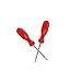 GREATLOVE 2pcs T8/T10 Screwdriver Security Tamper Proof Torx Screwdriver Set for Xbox 360/Ps3/Ps4 (Red)
