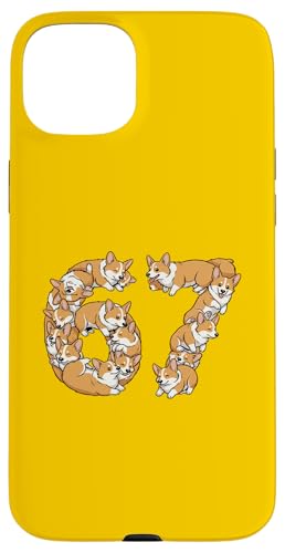 Funny Corgi Loaf Dog 6 7 Meme Six Seven Pembroke Welsh Corgi Case for iPhone 15 Plus