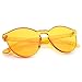 zeroUV One Piece PC Lens Rimless Ultra-Bold Colorful Mono Block Sunglasses 60mm (Orange)