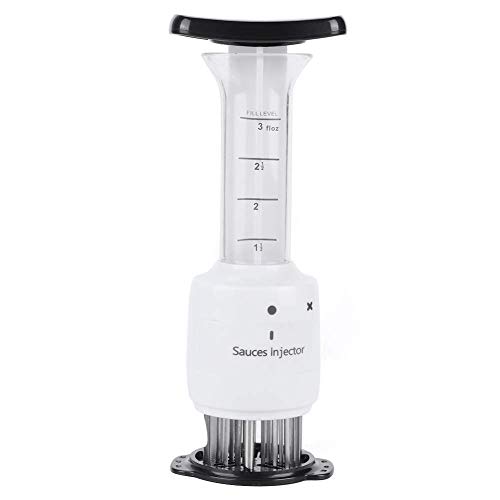 2 in 1 Professional Meat Tenderizer Injector Tool,Steak Marinade Seasoning Sauce Injector with Ultra Acute Needle Blades for Beef Chicken Veal Pork