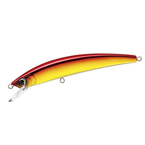 Yo-Zuri Crystal Minnow Floating Lure, Gold Red, 5-1/4-Inch
