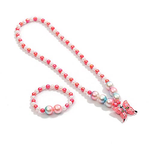 El Regalo Little Girls Jewelry Sets: Lovely Beaded Necklace & Bracelet Sets, Princess Necklace Bracelet Set for Girls, Beaded Jewelry for Girls/Kids