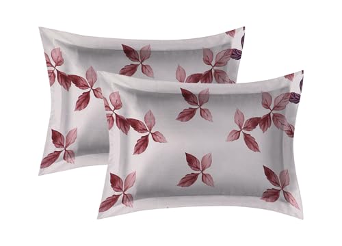 Image of DECORUM Cotton Feel Glace Cotton Fitted Bedsheet King Size (72 inchx78 inch)| All Around Elastic| 2 Pillow Covers (17 inchx27 inch)| Fits Up to 8 inch Mattress| 220 TC|Soft, Wrinkle-Free |Perfect for Home Decor & Gifting