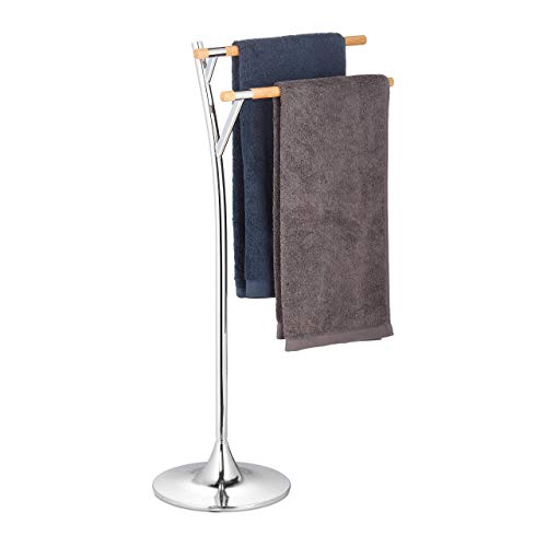Preisvergleich Produktbild Relaxdays 10027943, Handtuchständer 1 Stück Silber