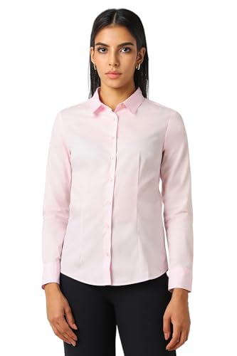 Image of Van Heusen Women's Regular Fit Solid Full Sleeve Cotton Rich Formal Shirt