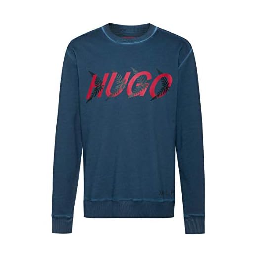 HUGO Huvtröja för män, Mörkblå401, L