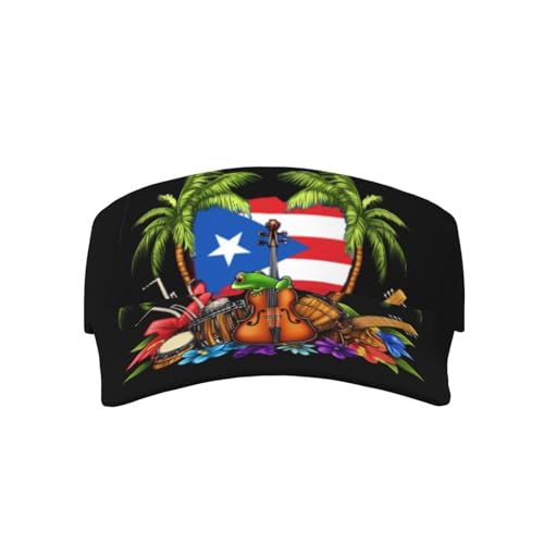 Puerto Rico Flag Sun Visors Hat Golf Tennis Visor for Women Men -...