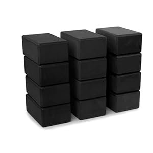 4″ Yoga Block, 12 Pack Bulk EVA Foam Yoga Blocks, Firm and Supportive Yoga Brick, Balance Foam for Stretching, Pilates, and Workout, 4″ x 6″ x 9″