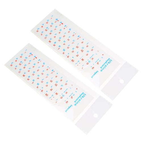 Pegatinas para teclado ucraniano negro/transparente miniatura 4