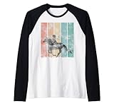 Photo Gallery horse girl riding women retro sunset cowgirl texas ranch fun maglia con maniche raglan Photo Gallery horse girl riding women retro sunset cowgirl texas ranch fun maglia con maniche raglan