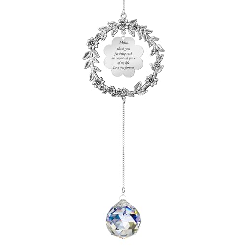 Thank You Gifts for Mom,Suncatcher Birthday from Daughter Son, Sun Catcher Gifts for Christmas Birthday Mothers Day Thanksgiving (Mom)