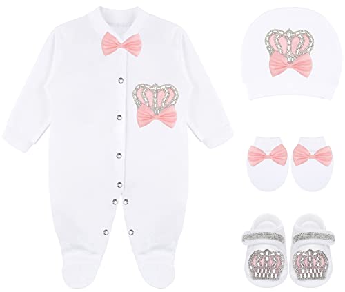 Image of Lilax Baby Girl Newborn Jewels Layette 4 Piece Gift Set