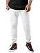 Ma Croix Mens Premium Slim Fit Fleece Joggers Sweatpants (Large, 1hc20_White)