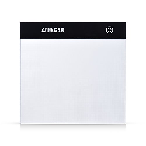 Aibecy Portable A5 LED Light Box Drawing Tracing Tracer Copy Board Table Pad Panel Copyboard with Stepless Brightness Control USB Cable for Artist Animation Sketching Architecture Calligraphy