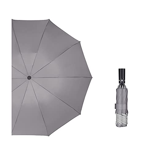 Parapluie pliable 10 baleines anti-vent avec poignée ergonomique