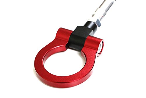 Ijdmtoy Jdm Red Track Racing Style Tow Hook Ring Compatible With 2005-2010 Scion Tc, Made Of Lightweight Aluminum #TOP4