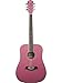 Oscar Schmidt by Washburn OG1P 3/4-Size 6-String Dreadnought Acoustic Guitar with a High-Gloss Pink Finish