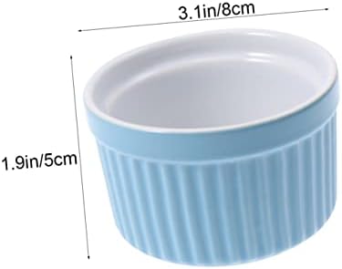 2pcs Eco-Friendly Ceramic Pet Bowls - Lightweight & Round Feeders for Hamsters, Rabbits - Ideal for Dry & Wet Food, Water - Blue Color