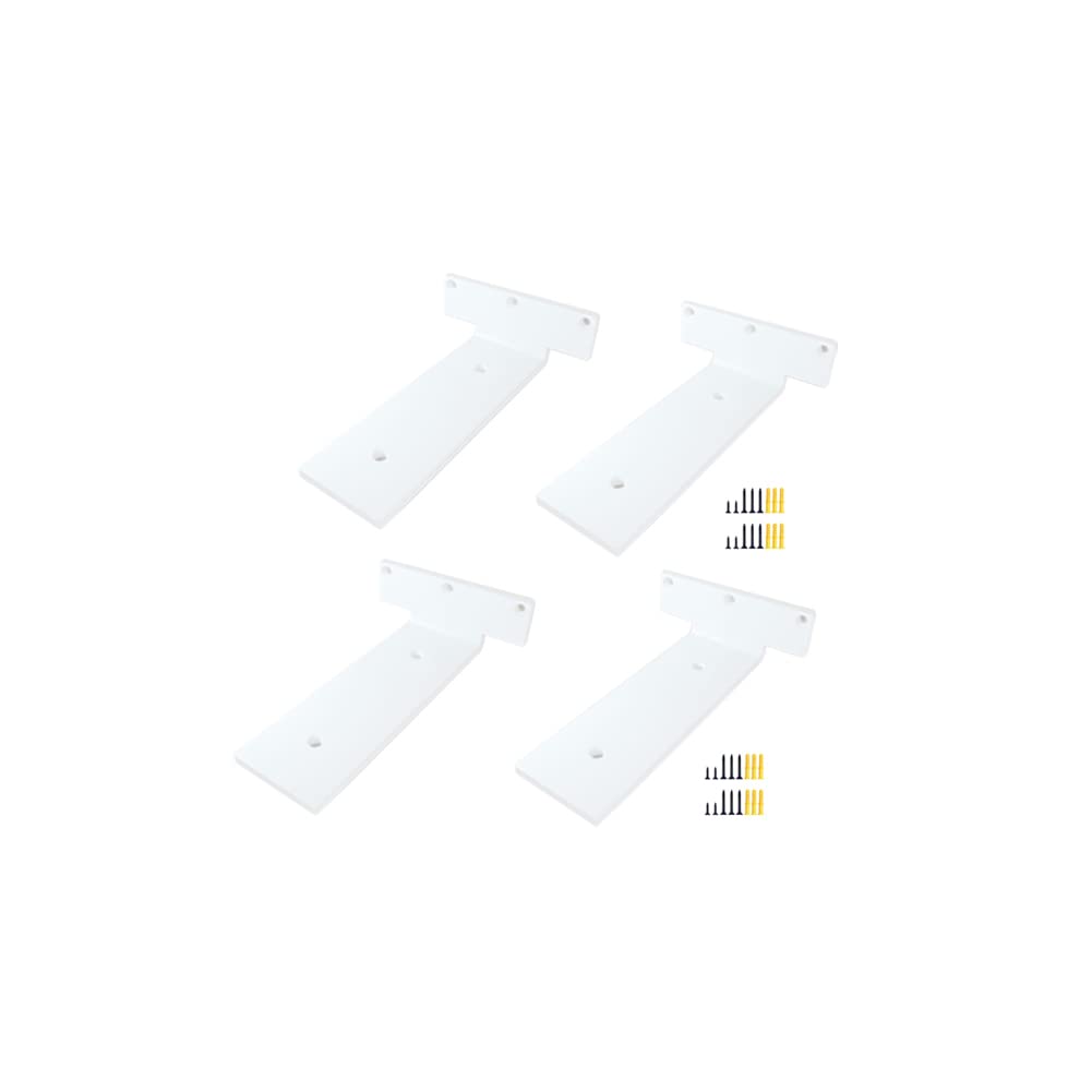 Invisible Montado En La Pared Soporte De Estante De Trabajo Pesado Soportes De Ángulo Recto 150mm 200mm 250mm 300mm Bisagras para Muebles para Estantes Flotantes Estantería Abierta (4 Piezas)