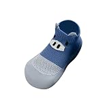 ROMIDA Kinder Anti Rutsch Socken Schuhe Babyschuhe Lauflernschuhe Mädchen Jungen Gefüttert Hausschuhe Kleinkind Socke mit Gummisohle Krabbelschuhe Rutschfest Sockenschuhe Sockenschuhe, Blau, 26 EU