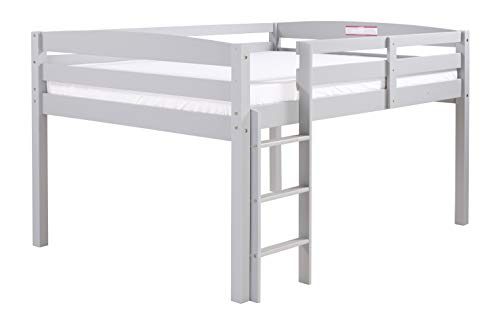 Concord Junior Loft Bed, Twin, Grey