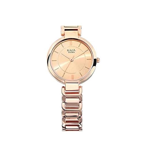 Titan Raga Women's Sundial Gold Elegance: The Timeless Statement Rose Gold Dial & Band Analog Metal Watch-NS2608WM01