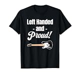 ¡Zurdos y orgullosos! Guitarrista Bajista Banda Acústica Camiseta