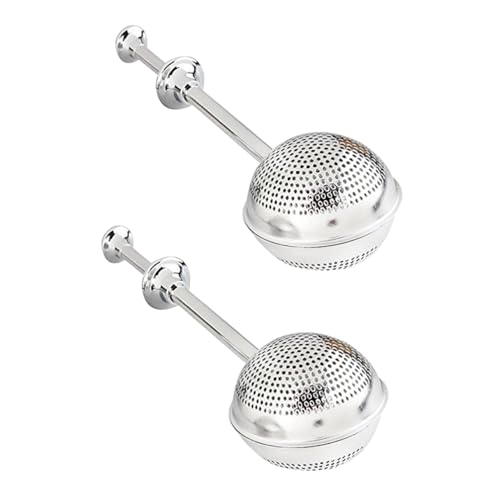 SMASOLO 2 Piezas Colador De Té Forma De Bola De Acero Inoxidable De Infusores De Té De Sueltas Sola Taza