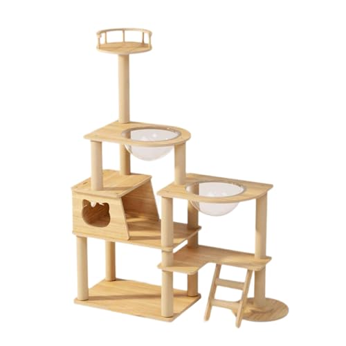 MFMEXUL Cat Activity Center with Multi-Level Climbing and Scratching Posts for Kittens, C